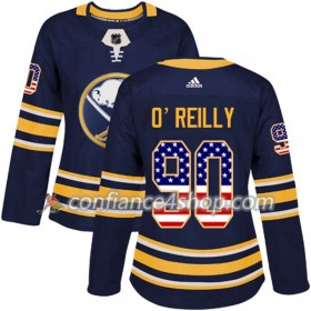 Adidas Maillot de Hockey Buffalo Sabres Ryan OReilly 90 2017-2018 Bleu Marine USA Flag Fashion Authentic - Femme
